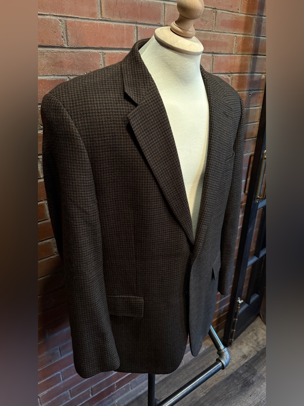 Chaps Brown Houndstooth Sport Coat